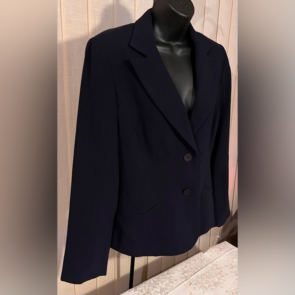 NWT! Rena Rowan Dark Navy Blue 2-Button Women’s Blazer Jacket SIZE 10 - Picture 3 of 12